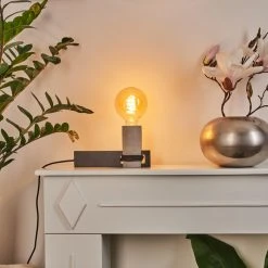 Hofstein Mathelier Tischleuchte Schwarz, Grau, 1-flammig 20 Hofstein Mathelier Tischleuchte Schwarz, Grau, 1-flammig -Günstiges Tischlampen Geschäft mathelier tischleuchte h3453902 6