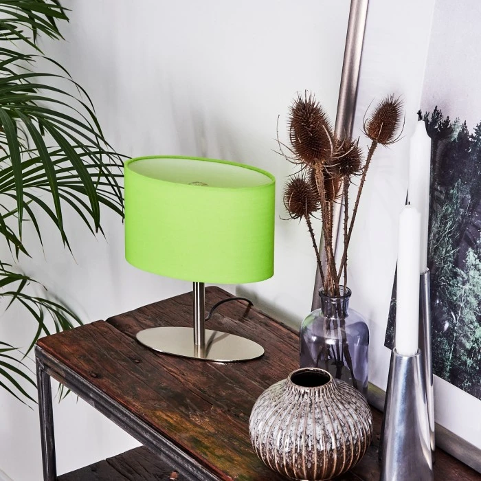 Hofstein Mavulu Tischleuchte Nickel-Matt, 1-flammig 4 Hofstein Mavulu Tischleuchte Nickel-Matt, 1-flammig – Bild 2