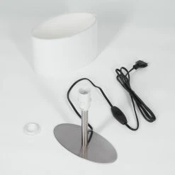 Hofstein Mavulu Tischleuchte Nickel-Matt, 1-flammig -Günstiges Tischlampen Geschäft mavulu tischleuchte h3404027 4