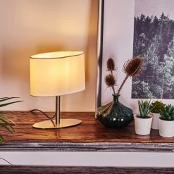 Hofstein Mavulu Tischleuchte Nickel-Matt, 1-flammig -Günstiges Tischlampen Geschäft mavulu tischleuchte h3404027 8