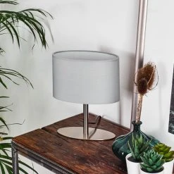 Hofstein Mavulu Tischleuchte Nickel-Matt, 1-flammig -Günstiges Tischlampen Geschäft mavulu tischleuchte h3405734 1