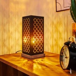 Hofstein Meldal Tischleuchte Nickel-Matt, Schwarz, 1-flammig -Günstiges Tischlampen Geschäft meldal tischleuchte h3368473 11