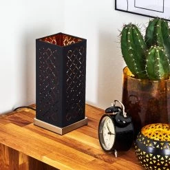 Hofstein Meldal Tischleuchte Nickel-Matt, Schwarz, 1-flammig -Günstiges Tischlampen Geschäft meldal tischleuchte h3368473 13