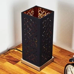 Hofstein Meldal Tischleuchte Nickel-Matt, Schwarz, 1-flammig -Günstiges Tischlampen Geschäft meldal tischleuchte h3368473 7