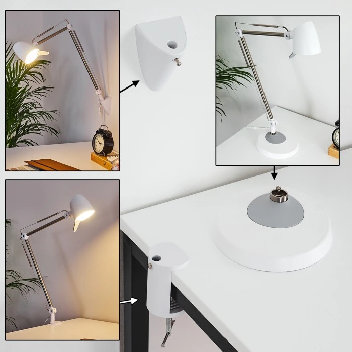 Hofstein Mildura Tischleuchte LED Weiß, 1-flammig 7 Hofstein Mildura Tischleuchte LED Weiß, 1-flammig – Bild 5