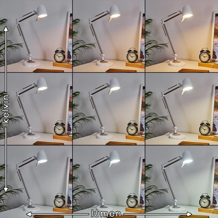 Hofstein Mildura Tischleuchte LED Weiß, 1-flammig 9 Hofstein Mildura Tischleuchte LED Weiß, 1-flammig – Bild 7