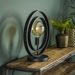 Hofstein Mirandola Tischleuchte Schwarz, 1-flammig -Günstiges Tischlampen Geschäft mirandola tischleuchte h3017104 3