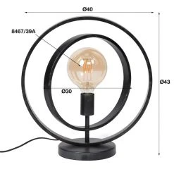 Hofstein Mirandola Tischleuchte Schwarz, 1-flammig -Günstiges Tischlampen Geschäft mirandola tischleuchte h3017104 9