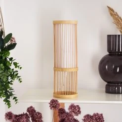 Hofstein Misa Tischleuchte Holz hell, 1-flammig -Günstiges Tischlampen Geschäft misa tischleuchte h3409190 9