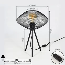 Hofstein Moholm Tischleuchte Schwarz, 1-flammig -Günstiges Tischlampen Geschäft moholm tischleuchte h3412541 3