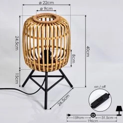 Hofstein Mongolei Tischleuchte Schwarz, 1-flammig -Günstiges Tischlampen Geschäft mongolei tischleuchte h3386972 3