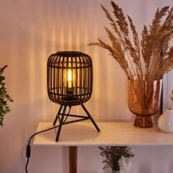 Hofstein Mongolei Tischleuchte Schwarz, 1-flammig -Günstiges Tischlampen Geschäft mongolei tischleuchte h3386996 6