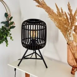 Hofstein Mongolei Tischleuchte Schwarz, 1-flammig -Günstiges Tischlampen Geschäft mongolei tischleuchte h3386996 9