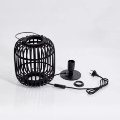 Hofstein Mongolei Tischleuchte Schwarz, 1-flammig -Günstiges Tischlampen Geschäft mongolei tischleuchte h3396087 4