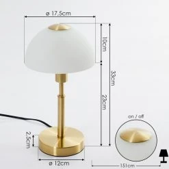 Hofstein Montecristo Tischleuchte Messing, 1-flammig -Günstiges Tischlampen Geschäft montecristo tischleuchte h3382080 3