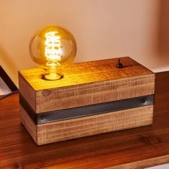 Hofstein Montgomery Tischleuchte Schwarz, Holz dunkel, 1-flammig 18 Hofstein Montgomery Tischleuchte Schwarz, Holz dunkel, 1-flammig -Günstiges Tischlampen Geschäft montgomery tischleuchte h3368596 2