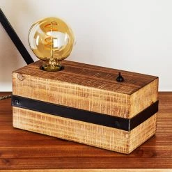 Hofstein Montgomery Tischleuchte Schwarz, Holz dunkel, 1-flammig 19 Hofstein Montgomery Tischleuchte Schwarz, Holz dunkel, 1-flammig -Günstiges Tischlampen Geschäft montgomery tischleuchte h3368596 3