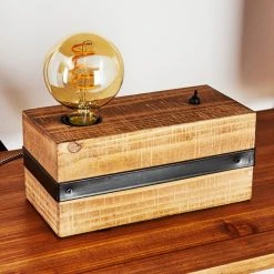 Hofstein Montgomery Tischleuchte Schwarz, Holz dunkel, 1-flammig 23 Hofstein Montgomery Tischleuchte Schwarz, Holz dunkel, 1-flammig -Günstiges Tischlampen Geschäft montgomery tischleuchte h3368596 7