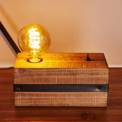 Hofstein Montgomery Tischleuchte Schwarz, Holz dunkel, 1-flammig 24 Hofstein Montgomery Tischleuchte Schwarz, Holz dunkel, 1-flammig -Günstiges Tischlampen Geschäft montgomery tischleuchte h3368596 8