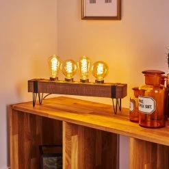 Hofstein Montgomery Tischleuchte Schwarz, Holz hell, 4-flammig 19 Hofstein Montgomery Tischleuchte Schwarz, Holz hell, 4-flammig -Günstiges Tischlampen Geschäft montgomery tischleuchte h3368619 2