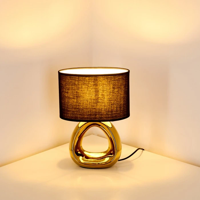 Hofstein Morcote Tischleuchte Gold, 1-flammig 6 Hofstein Morcote Tischleuchte Gold, 1-flammig – Bild 4