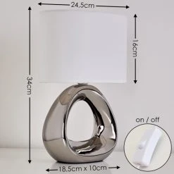 Hofstein Morcote Tischleuchte Chrom, 1-flammig -Günstiges Tischlampen Geschäft morcote tischleuchte h3282519 do1 1