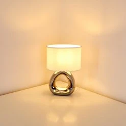 Hofstein Morcote Tischleuchte Chrom, 1-flammig -Günstiges Tischlampen Geschäft morcote tischleuchte h3282519 do1 9