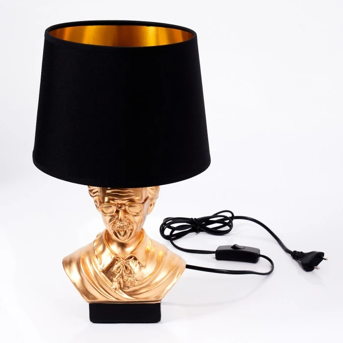 Hofstein Mortteli Tischleuchte Schwarz, Gold, 1-flammig 7 Hofstein Mortteli Tischleuchte Schwarz, Gold, 1-flammig – Bild 5