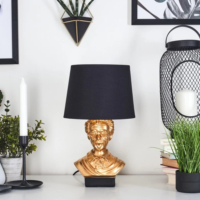 Hofstein Mortteli Tischleuchte Schwarz, Gold, 1-flammig 12 Hofstein Mortteli Tischleuchte Schwarz, Gold, 1-flammig – Bild 10