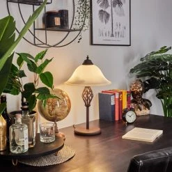 Hofstein Mosquerito Tischleuchte Rostfarben, 2-flammig