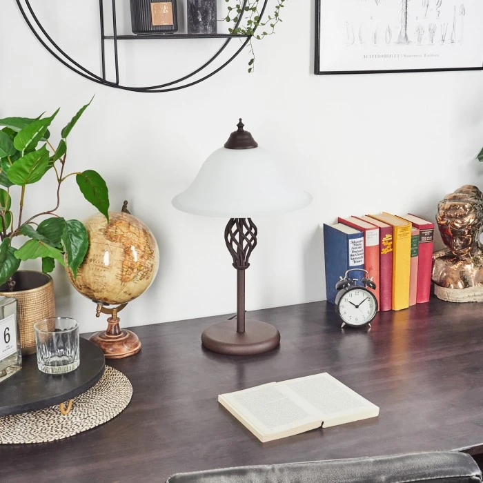 Hofstein Mosquerito Tischleuchte Rostfarben, 2-flammig 4 Hofstein Mosquerito Tischleuchte Rostfarben, 2-flammig – Bild 2