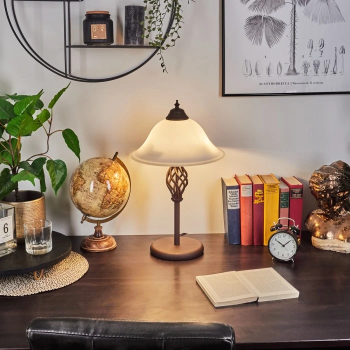 Hofstein Mosquerito Tischleuchte Rostfarben, 2-flammig 9 Hofstein Mosquerito Tischleuchte Rostfarben, 2-flammig – Bild 7