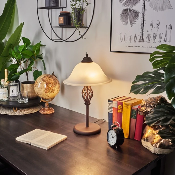 Hofstein Mosquerito Tischleuchte Rostfarben, 2-flammig 11 Hofstein Mosquerito Tischleuchte Rostfarben, 2-flammig – Bild 9