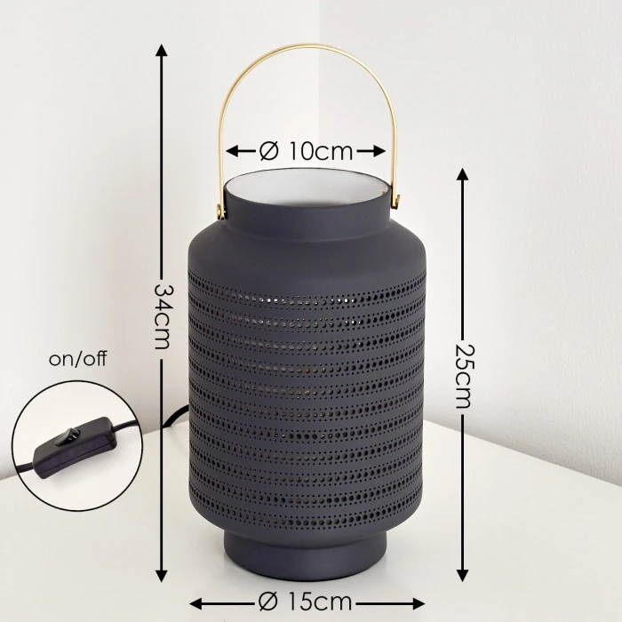 Hofstein Nakajima Tischleuchte Schwarz, Weiß, 1-flammig 4 Hofstein Nakajima Tischleuchte Schwarz, Weiß, 1-flammig – Bild 2