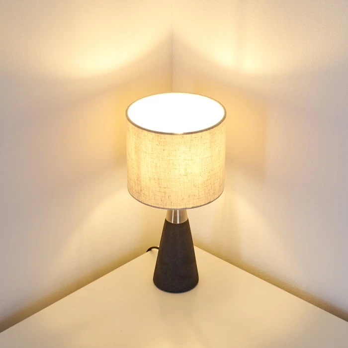 Hofstein Nanjing Tischleuchte Nickel-Matt, Schwarz, 1-flammig 7 Hofstein Nanjing Tischleuchte Nickel-Matt, Schwarz, 1-flammig – Bild 5