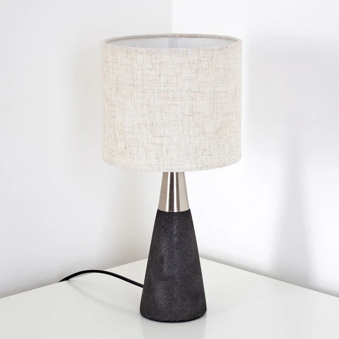 Hofstein Nanjing Tischleuchte Nickel-Matt, Schwarz, 1-flammig 8 Hofstein Nanjing Tischleuchte Nickel-Matt, Schwarz, 1-flammig – Bild 6