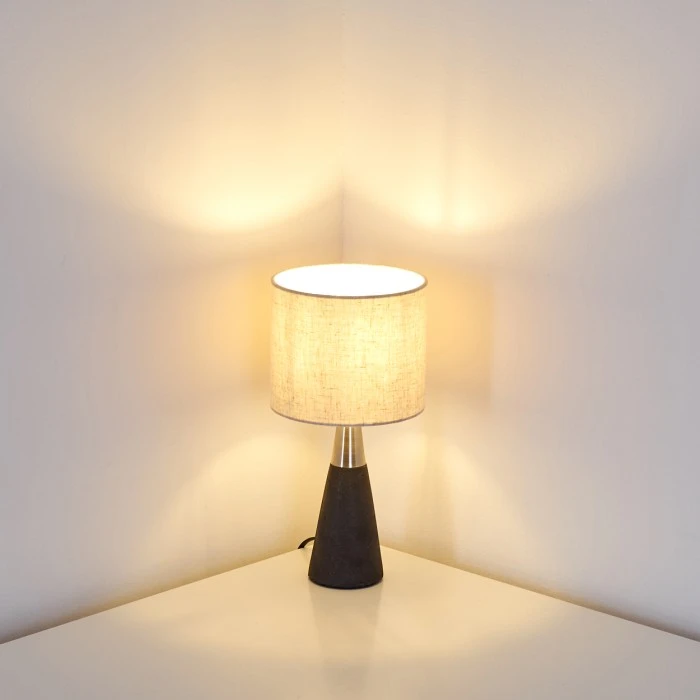 Hofstein Nanjing Tischleuchte Nickel-Matt, Schwarz, 1-flammig 9 Hofstein Nanjing Tischleuchte Nickel-Matt, Schwarz, 1-flammig – Bild 7