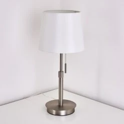 Hofstein Neuville Tischleuchte Nickel-Matt, 1-flammig -Günstiges Tischlampen Geschäft neuville tischleuchte h3285220 do1 21