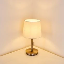 Hofstein Neuville Tischleuchte Nickel-Matt, 1-flammig -Günstiges Tischlampen Geschäft neuville tischleuchte h3285220 do1 4