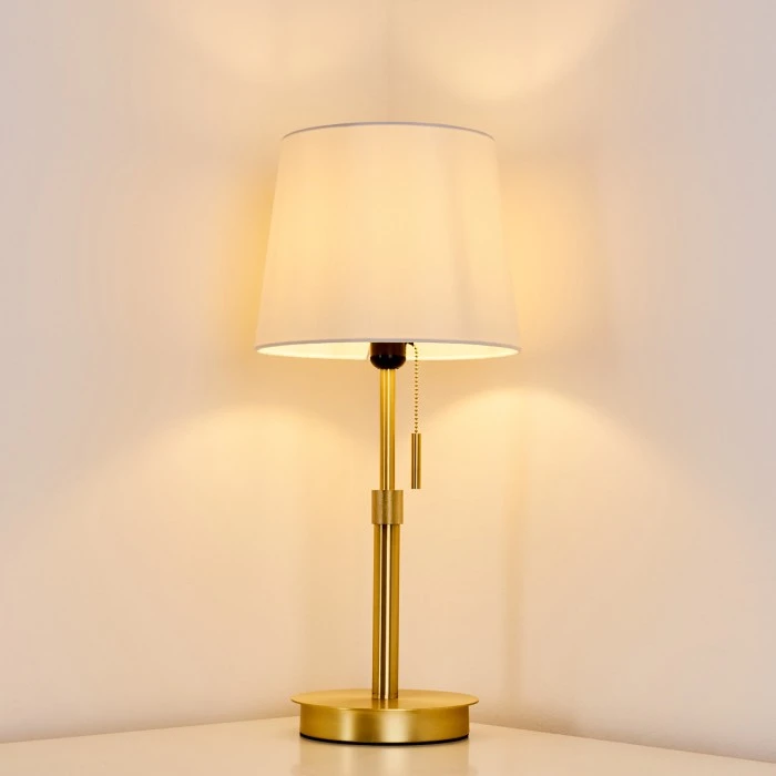 Hofstein Neuville Tischleuchte Gold, 1-flammig 6 Hofstein Neuville Tischleuchte Gold, 1-flammig – Bild 4