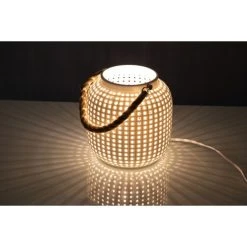 Nino Leuchten BOLA Tischleuchte Braun, Weiß, 1-flammig -Günstiges Tischlampen Geschäft nino leuchten bola tischleuchte 50770107 2