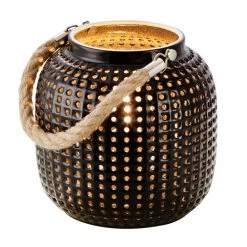 Nino Leuchten BOLA Tischleuchte Schwarz, Braun, 1-flammig