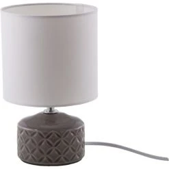 Nino Leuchten JON Tischleuchte Grau, 1-flammig -Günstiges Tischlampen Geschäft nino leuchten jon tischleuchte 52210124 1