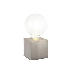 Nino Leuchten LEONIE Tischleuchte Nickel-Matt, 1-flammig