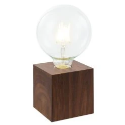 Nino Leuchten LEONIE Tischleuchte Holz dunkel, 1-flammig