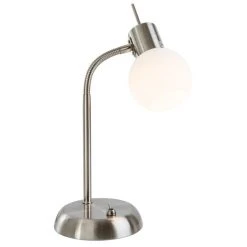 Nino Leuchten LOXY Tischleuchte LED Nickel-Matt, 3-flammig