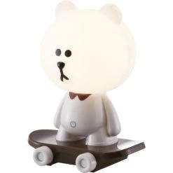 Nino Leuchten SKATE Tischleuchte LED Braun, Weiß, 1-flammig