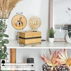 Hofstein Noulens Tischleuchte Schwarz, Naturfarben, 1-flammig 16 Hofstein Noulens Tischleuchte Schwarz, Naturfarben, 1-flammig -Günstiges Tischlampen Geschäft noulens tischleuchte h3612897 3