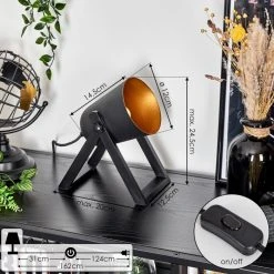 Hofstein Novilly Tischleuchte Schwarz, 1-flammig -Günstiges Tischlampen Geschäft novilly tischleuchte h3579817 3