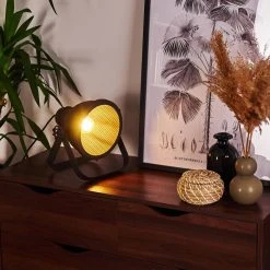 Hofstein Oghu Tischleuchte Schwarz, 1-flammig